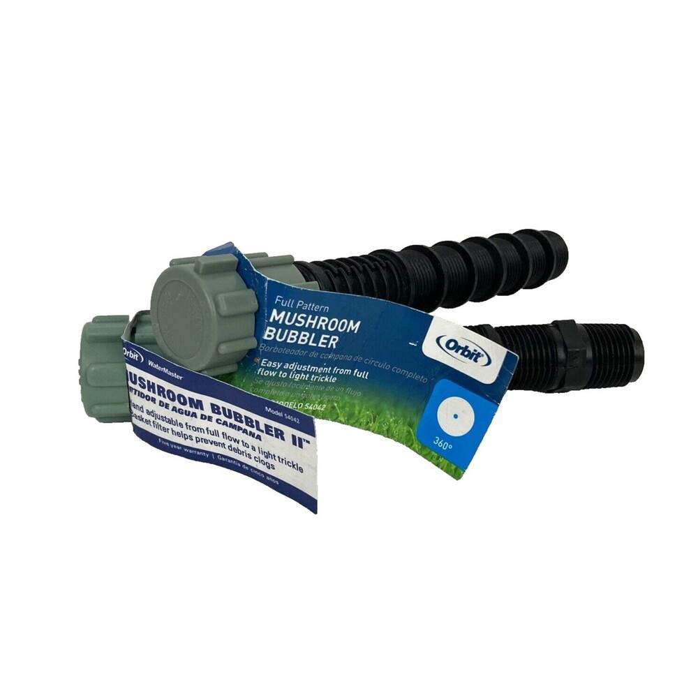 Orbit Mushroom Bubbler - 54042 - x2 + 6" Cut-Off Risers - Black -New Without Box